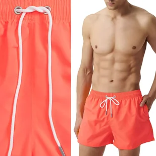 KĄPIELÓWKI MĘSKIE Atlantic Szorty Kąpielowe Neonowe Szybkoschnące - XL - Kąpielówki męskie - miniaturka - grafika 1