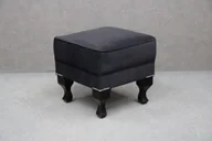 Pufy i podnóżki - Pufa Tapicerowana New Barock Czarna B 2899 - miniaturka - grafika 1