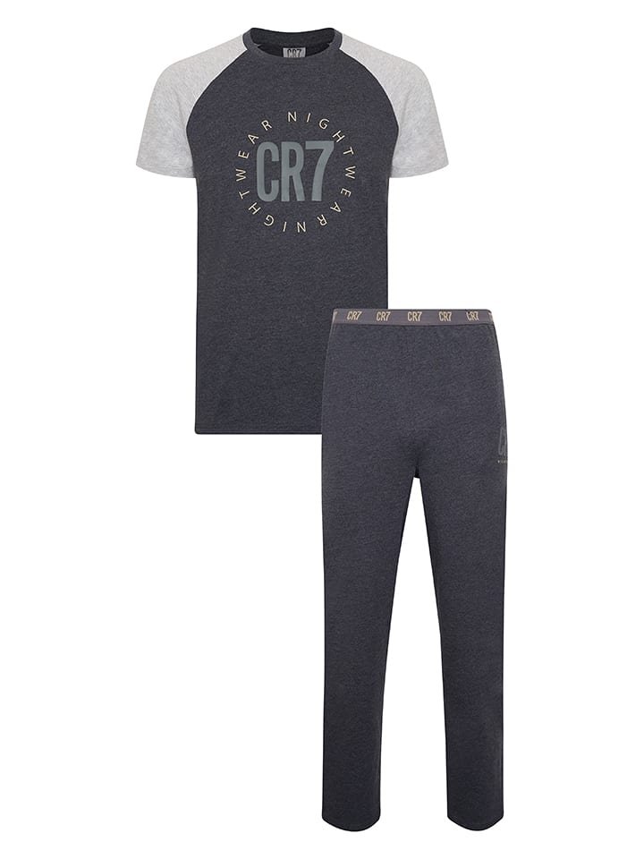 CR7 Piżama w kolorze szaro-antracytowym