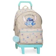 Plecaki szkolne i tornistry - Joumma Disney Stitch Cuddle Me Happy Plecak szkolny z wózkiem Beżowy 31 x 44 x 15 cm Poliester, beż, Talla única, plecak szkolny na kółkach - miniaturka - grafika 1