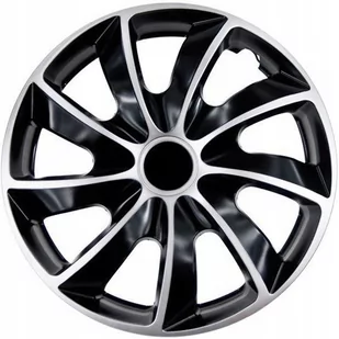 KOŁPAKI QUAD BICOLOR 16 cali SILVER BLACK 4xSZTUKI - Kołpaki samochodowe - miniaturka - grafika 1