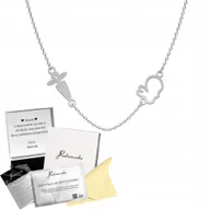 Biżuteria dla dzieci - Naszyjnik Srebrny Królik i Marchewka Łańcuszek 925 Prezent DEDYKACJA GRATIS - miniaturka - grafika 1