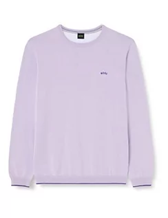 Bluzy męskie - BOSS Rallo bluza męska z dzianiny, Light/Pastel Purple534, XXL - grafika 1