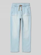 Spodnie i spodenki dla chłopców - Jeansy sportowe o kroju regular fit z czystej bawełny model ‘PETE’ - miniaturka - grafika 1