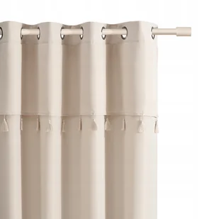 Zasłona gotowa 140x260 na kółkach Astoria beżowa - Zasłony - miniaturka - grafika 1