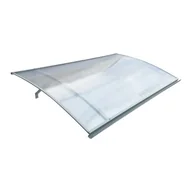 Daszki nad drzwi - Daszek STARKEDACH L-160 RAL7035 wygięty z ramą aluminiową i z powłoką z poliwęglanu 1szt - miniaturka - grafika 1