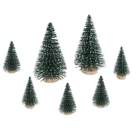 Ozdoby bożonarodzeniowe - Choinki Dekoracyjne Ośnieżone Do Stroików Mix 7 Szt. - miniaturka - grafika 1