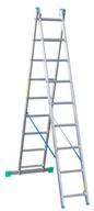 Drabiny - DRABINA ALUMINIOWA 2-ELEMENTOWA 421CM 9+9 SZCZEBLI - miniaturka - grafika 1