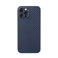 Etui i futerały do telefonów - aiino Etui na telefon iPhone 12 Pro Max, etui Blu 12 Pro Max z efektem włókna węglowego, odporne na uderzenia i zarysowania, ultra cienkie, lekkie i elastyczne, kompatybilne z MagSafe, włoska jakość, niebieskie - miniaturka - grafika 1