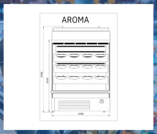 Regał Aroma do kwiatów, 1 300 mm długości - Szafy i witryny chłodnicze - miniaturka - grafika 6