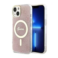 Etui i futerały do telefonów - Guess GUHMP14MH4STP iPhone 14 Plus 6.7" różowy/pink hardcase 4G MagSafe - miniaturka - grafika 1