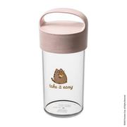 Bidony dla dzieci - Butelka na wodę BUDDY DRINK, KOTEK PUSHEEN TAKI IT EASY, 500 ml, KOZIOL - miniaturka - grafika 1