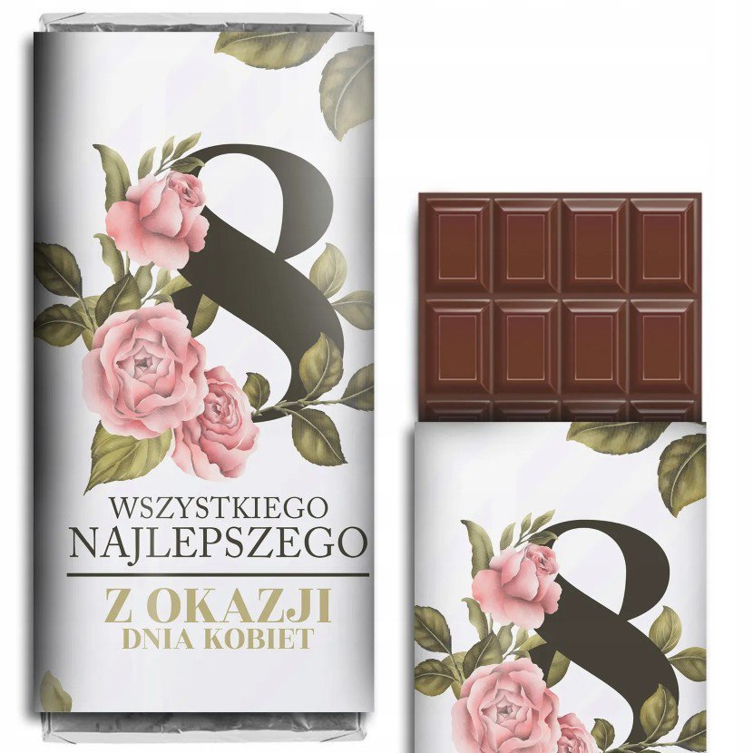 CZEKOLADA Gorzka Prezent na DZIEŃ KOBIET Wzory MiX