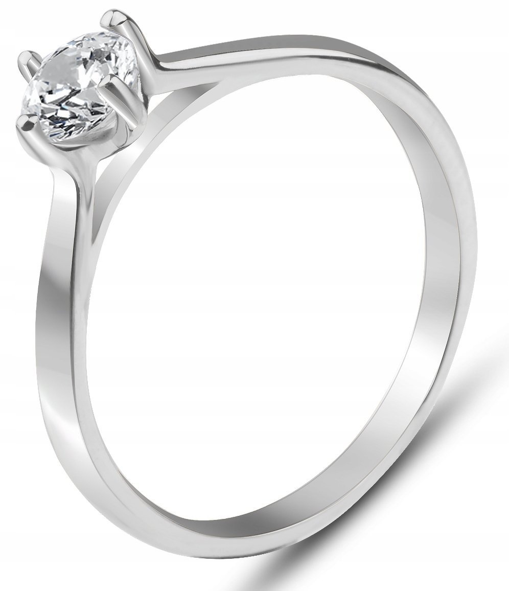 ZŁOTY PIERŚCIONEK ZARĘCZYNOWY BIAŁE ZŁOTO 585