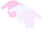 Body dla niemowląt - 3 x Różowe body na długi rękaw 3-6 m 68 cm - miniaturka - grafika 1