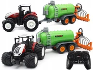 Zabawki zdalnie sterowane - Zdalnie Sterowany Czerwony Traktor z Cysterną i Zraszaczem Mały Rolnik - miniaturka - grafika 1