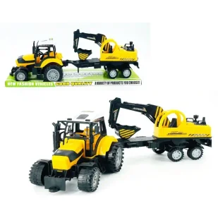Traktor z koparką - Macyszyn Toys - Samochody i pojazdy dla dzieci - miniaturka - grafika 1