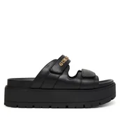 Klapki i japonki damskie - Klapki Guess FLJFAX ELE03 Czarny - miniaturka - grafika 1