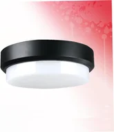 Lampy ogrodowe - Czarna lampa ścienna 21 x 21 x 5 cm, 1 sztuka, 30 W, 6000 K, białe światło, akrylowa, duża okrągła lampa sufitowa LED, wodoodporna - miniaturka - grafika 1