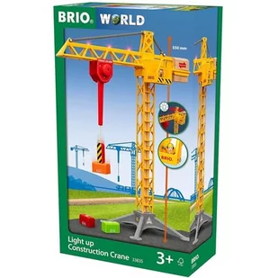 Brio WORLD 33835 Podświetlany żuraw budowlany - Samochody i pojazdy dla dzieci - miniaturka - grafika 1