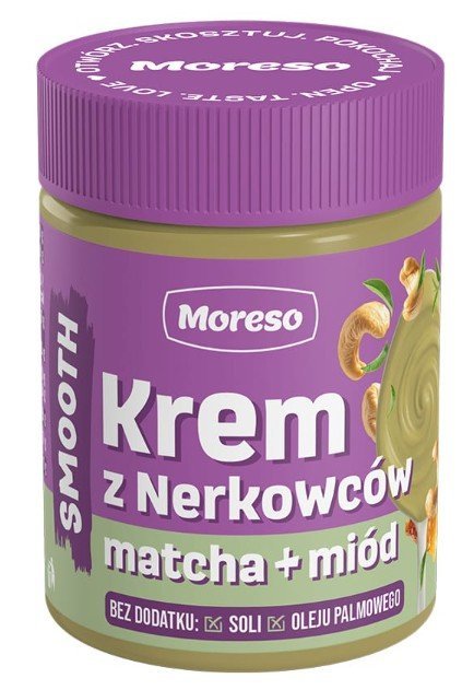 Moreso Krem z nerkowca z miodem i matchą 190g