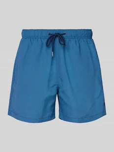 Spodenki kąpielowe o kroju relaxed fit z wyhaftowanym logo - Kąpielówki męskie - miniaturka - grafika 1