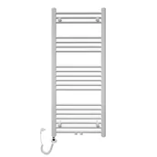 Grzejniki łazienkowe - Rebison Grzejnik łazienkowy TRM 1200 biały elektryczny, Szerokość - 400 mm, Grzałka elektryczna - Biała 600 w - miniaturka - grafika 1