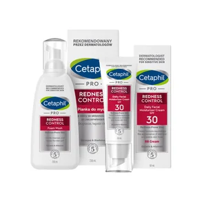Cetaphil Zestaw kosmetyków: Pro Redness Control Pianka do mycia + Pro Redness Control Krem nawilżająco-matujący na dzień SPF30 - Zestawy kosmetyków damskich - miniaturka - grafika 1