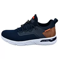 Sneakersy męskie - bugatti Męskie sneakersy Nubola, ciemnoniebieskie, 40 EU, granatowy, 40 EU - miniaturka - grafika 1