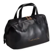 Kosmetyczki, organizery i kuferki - Kosmetyczka Damska Duży Pojemny Elegancki Kuferek Czarna - miniaturka - grafika 1