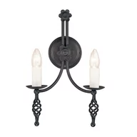 Lampy ścienne - Elstead Lighting Kinkiet Klasyczny 2pł BY2 BLK BELFRY ELSBY2 BLACK - miniaturka - grafika 1