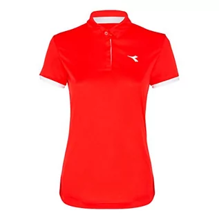 Koszulki i topy damskie - Diadora Diadora Damska koszulka polo czerwona, biała, L, odzież wierzchnia, L 102172448 - grafika 1