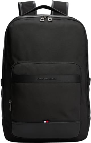 Tommy Hilfiger Męski plecak podróżny TH NYLON AM0AM13469 plecak, czarny (czarny), OS, czarny (czarny), rozmiar uniwersalny