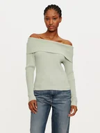 Swetry damskie - ONLY Sweter Katia 15311830 Zielony Regular Fit - miniaturka - grafika 1