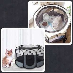 Składany kojec, legowisko, klatka dla psa lub kota -70x70  000313 - Sprzęt podróżny i transportery dla psów - miniaturka - grafika 3