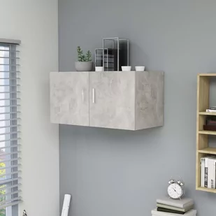 vidaXL Szafka ścienna, szarość betonu, 80x39x40 cm, płyta wiórowa - Szafki do salonu - miniaturka - grafika 1