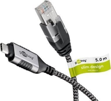 Goobay Kabel Ethernet USB-C 3.1 do RJ45, Slim, 5 m - Długość kabla 5 m