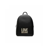 Plecaki - Love Moschino, Metal logo backpack Czarny, female, - miniaturka - grafika 1