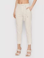 Spodnie damskie - Morgan Spodnie materiałowe 221-PSTAR4 Beżowy Slim Fit - miniaturka - grafika 1