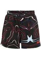 Spodenki damskie - FILA Szorty dziewczęce Spirano AOP, Black Colour Waves Aop, 146/152 cm - miniaturka - grafika 1