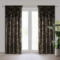 Zasłony - Zasłona gotowa na taśmie Doris 140 x 270 cm czarny - miniaturka - grafika 1