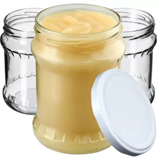 Słoiki Kisko 500ml 16 szt. 82mm + wieczka białe - Pojemniki kuchenne Słoiki Kisko 500ml 16 szt. 82mm + wieczka białe - Pojemniki kuchenne - miniaturka - grafika 1