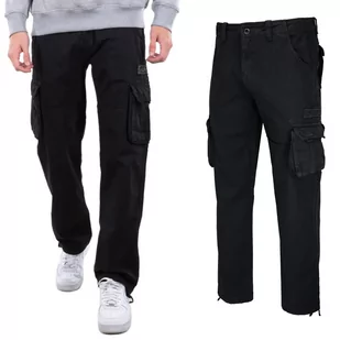 Spodnie Alpha Industries Jet Pant 101212 03 - Czarne - Odzież taktyczna i umundurowanie - miniaturka - grafika 1