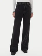 Spodnie damskie - PINKO Jeansy Wanda 105541 A2RR Czarny Regular Fit - miniaturka - grafika 1