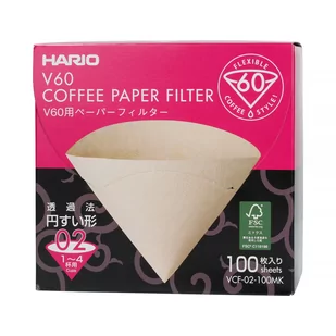 Hario Filtry papierowe Misarashi do dripa V60-02 Brązowe 100 sztuk 4977642723818 - Zaparzacze i kawiarki - miniaturka - grafika 1
