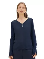 Koszulki i topy damskie - TOM TAILOR Damska koszulka z długim rękawem, 10668 - Sky Captain Blue, S - miniaturka - grafika 1