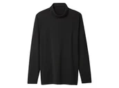 Koszulki sportowe męskie - esmara Men Koszulka termiczna męska z golfem (Czarny, L (52/54)) - miniaturka - grafika 1