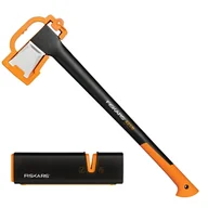 Siekiery - Siekiera rozłupująca Fiskars X25 z ostrzałką Xsharp w zestawie - miniaturka - grafika 1