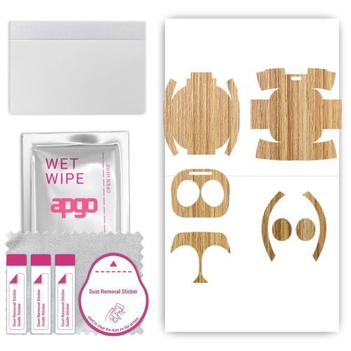 folia naklejka skórka strukturalna na TYŁ+BOKI do Samsung Galaxy Buds 2 - Drewno Dąb Miodowy - apgo SKINS