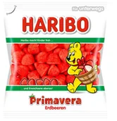 Inne słodycze - Haribo Primavera truskawki cukrowe 100g - miniaturka - grafika 1